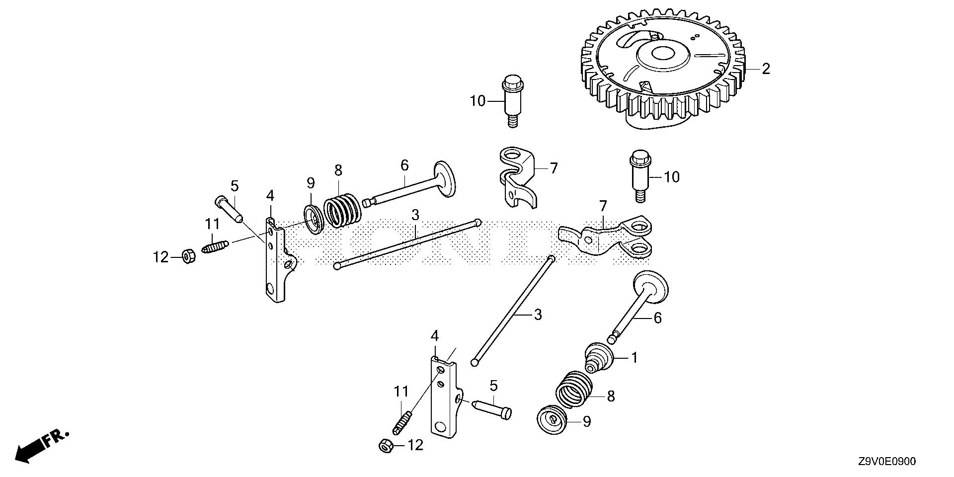 Parts for Engines GCV GCV200 GCV200LA G5BR GJAVA 1000001 9999999